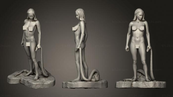 Статуэтки девушки (Ева, STKGL_0812) 3D модель для ЧПУ станка